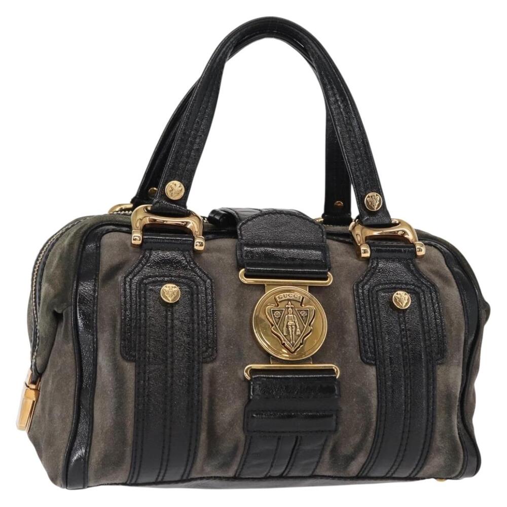 Gucci Histeria Hand Bag Suede Black #359434G50B
